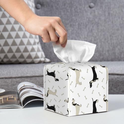 Leather Dachshund Tissue Box Holder