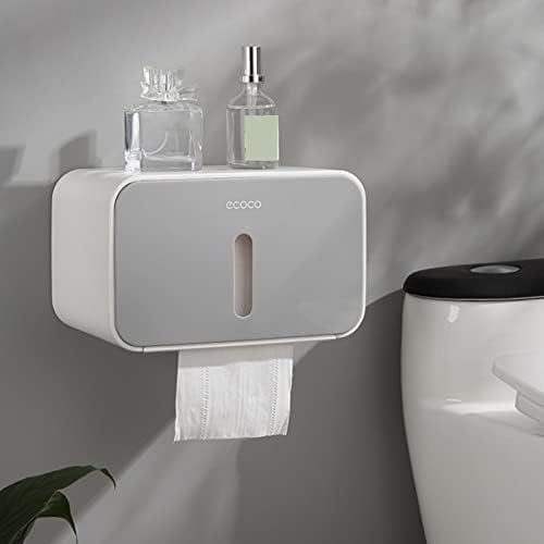 Wall-Mounted Toilet Paper Holder Box Double Outlet