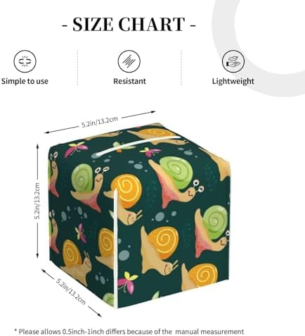 Stunning Snail Butterfly Leather Tissue Box Holder