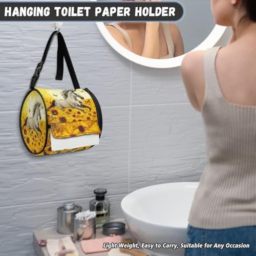 Horse Toilet Paper Hanger Butterfly Organizer by AQYAPTOIY
