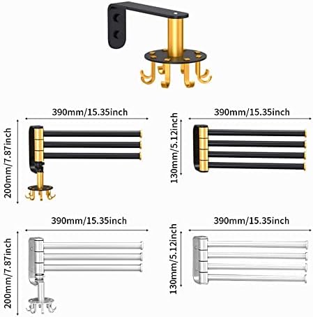 Stylish Towel Bar with Chrome Finish Hook Color
