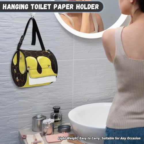 Get Safe Durable GLENLCWE Bee Honey Toilet Paper Holder for Your Home Gift