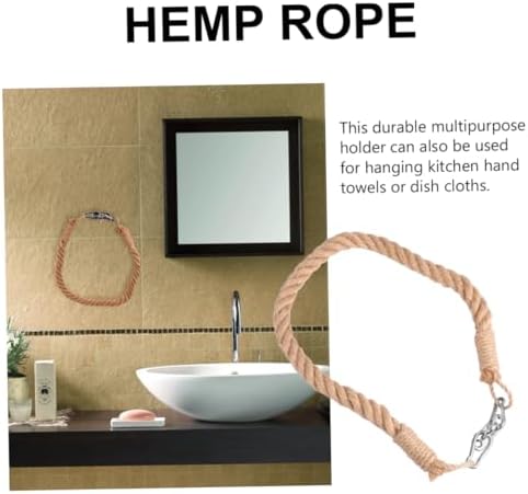 Elegant Nautical Jute Rope Towel Holder for Bathroom Decor 10 Words