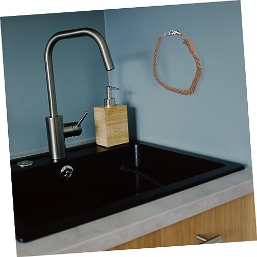Dont Get Tied Up in the flushed - Jute Rope Towel Holder for Nautical Washrooms