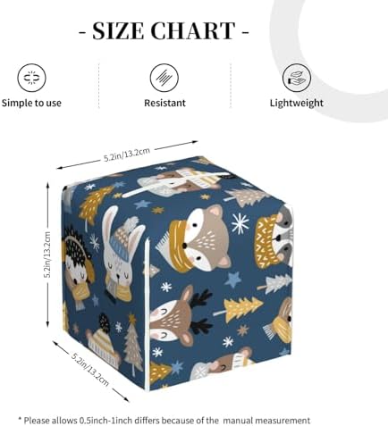 Premium Leather Tissue Box Cover Animal Print Design Easy to Install