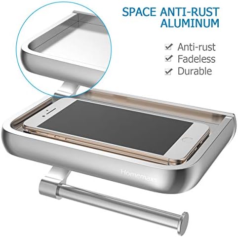 Tissue Holder Wall-Mounted Phone Storage for Bathroom