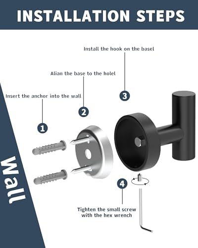 Stylish Black Towel Hook for Home ms