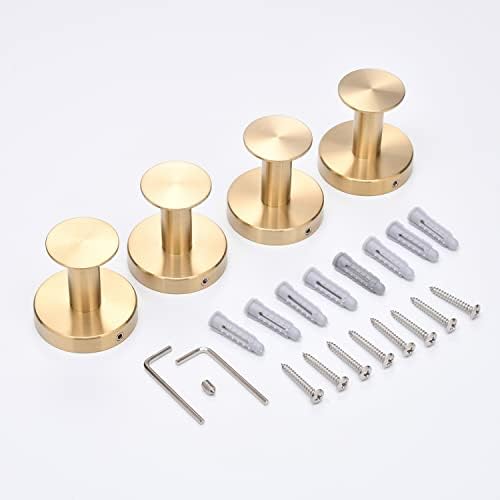 NEWRAIN 4-Pack Modern Towel Hangers for Bathroom Durable Easy to Install