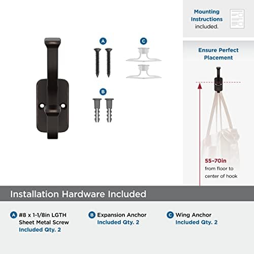 Stylish Decorative Wall Hook Amerock H37007ORB Oil Rubbed Bronze Bathroom Closet