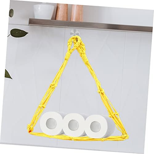Elegant Wall-Mounted Toilet Paper Holder with Braided Cotton Rope