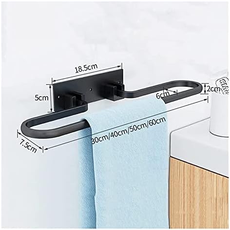 Durable Aluminum Towel Bar Holder 304050 cm Foldable Smooth Design