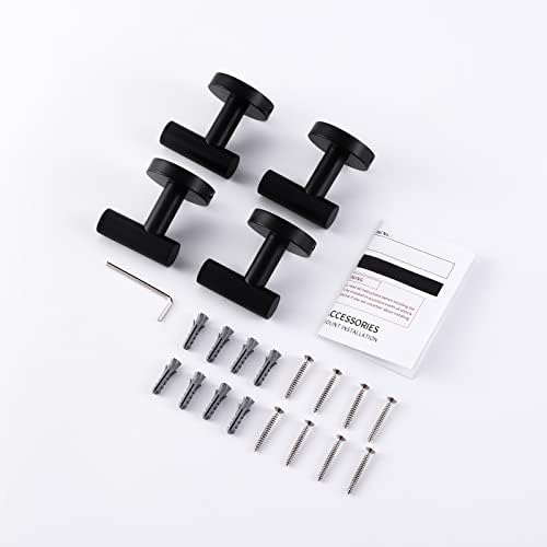 KES Premium Matt Black Bathroom Towel Hooks Durable and Stylish for Your Home