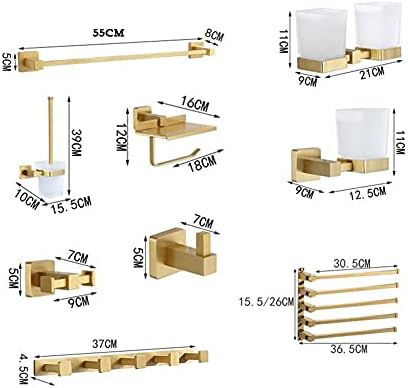 Versatile Towel Rack with Brass Finish
