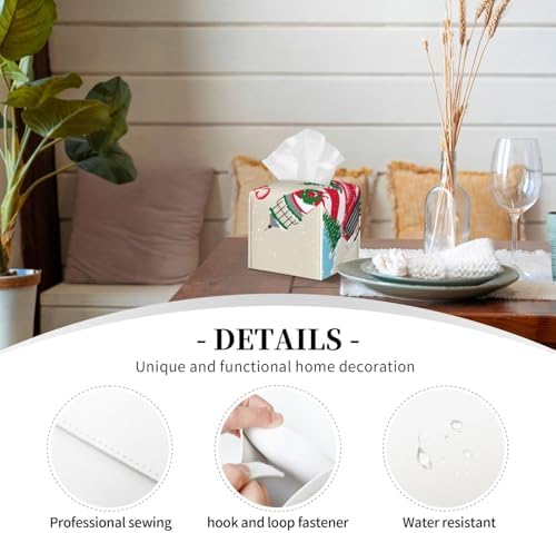 Merry Christmas 1 Print Leather Tissue Box Holder Durable Stylish Solution