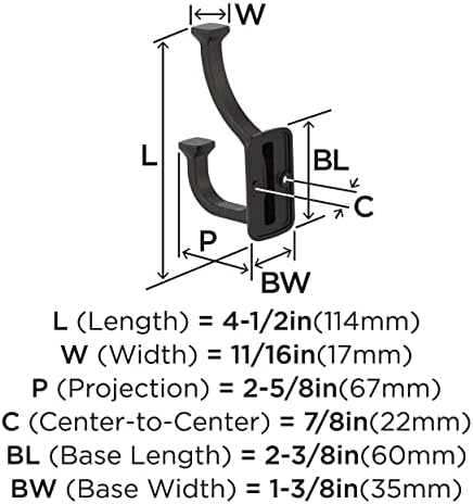 Stylish Decorative Wall Hook Amerock H37007ORB Oil Rubbed Bronze Bathroom Closet