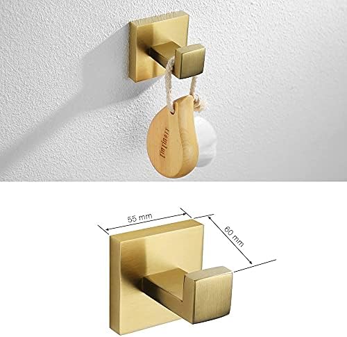 NABBKA BPC Multi-Functional Bathroom Accessory Set Gold Brushed Metal Roma
