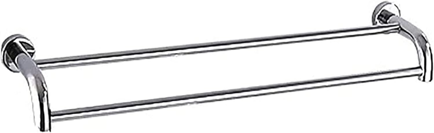 ALDEPO Polished Stainless Steel Towel Rail Bathroom Kitchen Shower Towel Holder Double Bar Design