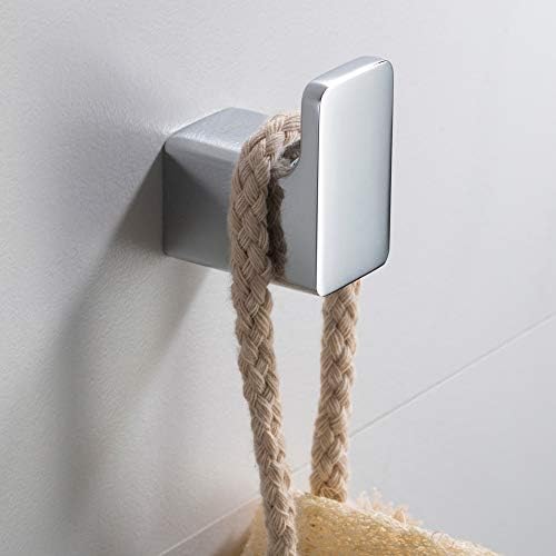 Stelios Heavy-Duty Bathroom Robe and Towel Hook in Chrome Finish