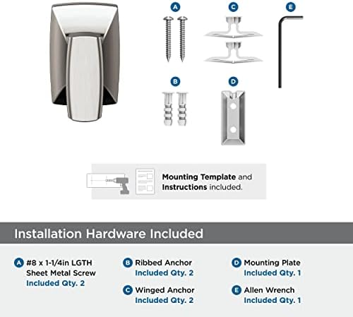 Versatile Single Robe Hook in Brushed Nickel - bathroom upgrade essentials