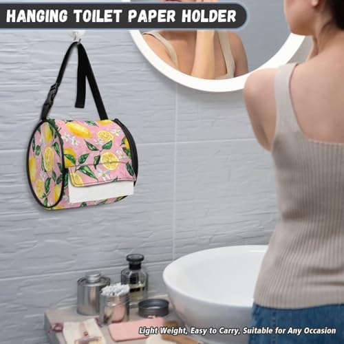 KUIFORTI Lemon Toilet Paper Protector - Portable Toilet Paper Holder for Cats Travel Camping