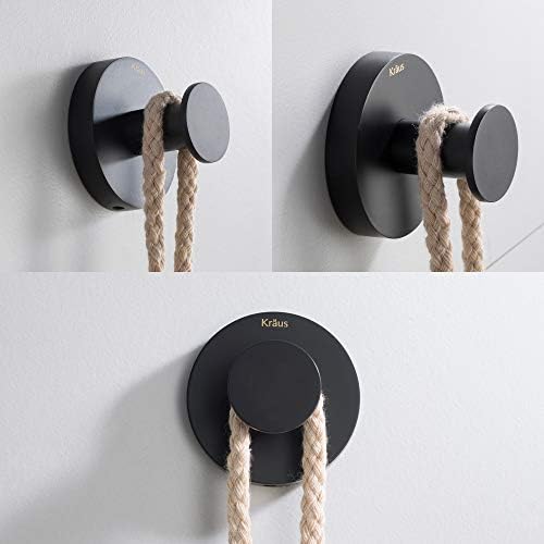 Sturdy Matte Black Bathroom Robe Towel Hook