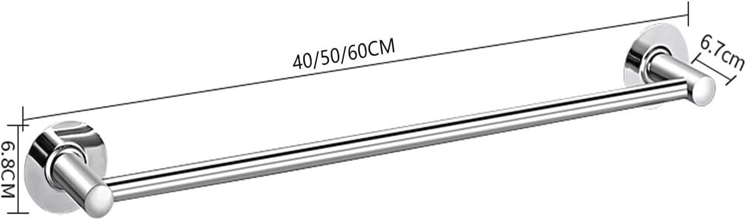 Elegant Adhesive Towel Rail for Bathroom 60cm Colorful Chrysanthemum