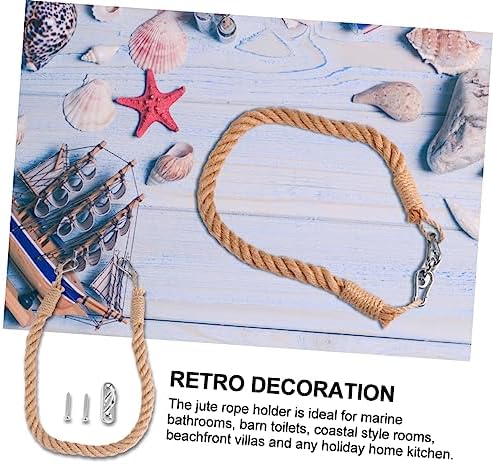 Elegant Nautical Jute Rope Towel Holder for Bathroom Decor 10 Words