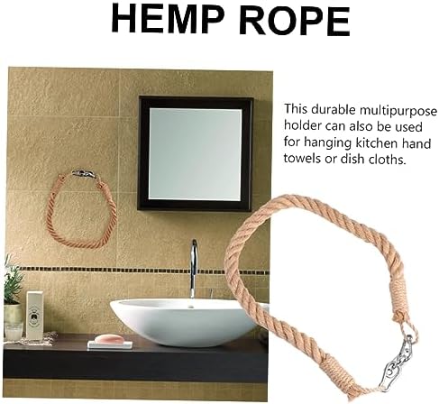 HOLIDYOYO Handmade Jute Rope Towel Rack