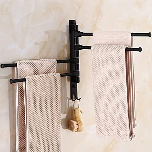 Effortless Black Towel Rail for Bathroom Installation