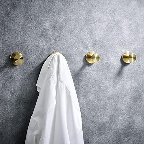 NEWRAIN 4-Pack Modern Towel Hangers for Bathroom Durable Easy to Install
