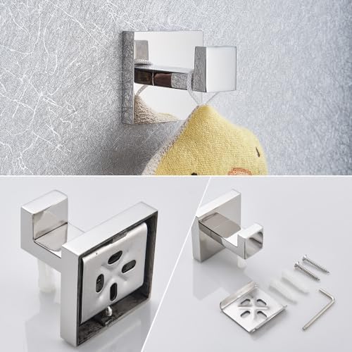 Stainless Steel Chrome Bath Hook Single