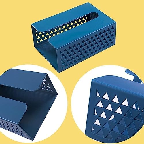 TOWINE Yellow Wall-Mounted Toilet Paper Holder Creative Tissue Box Free Punching Paste Storage Bag