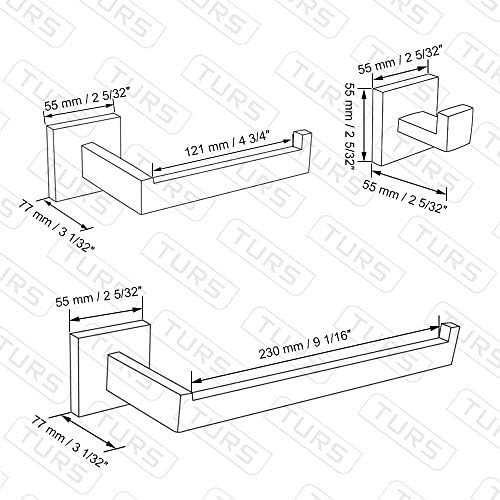 TURS 3-Piece Bathroom Accessory Set