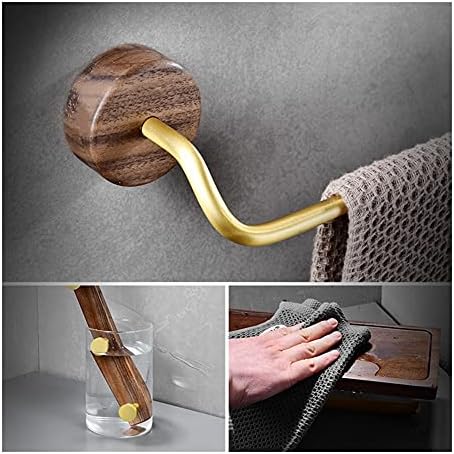 Elegant Solid-Wood Waterfall Towel Bar chic bathroom decor solution