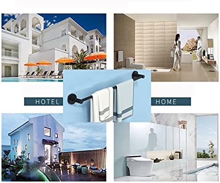 Install-Easy Durable Stainless Steel Towel Rack Black 30-100cm