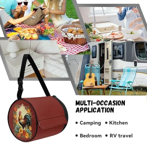 Floral Chicken Camping Toilet Paper Holder