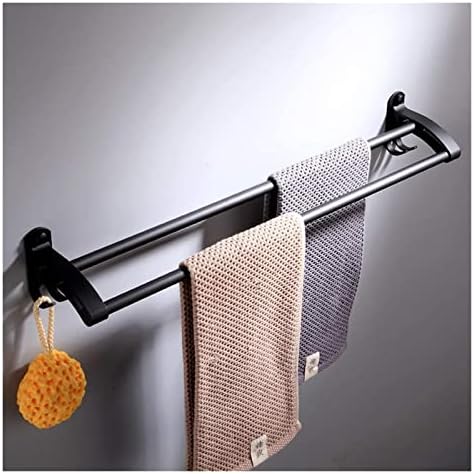Premium 59cm Double Bar Towel Rail Aluminum Wall-Mounted