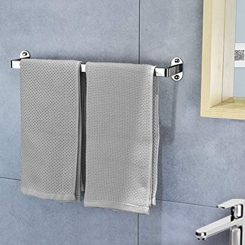Stainless Steel Wall-Mounted Towel Rail 40-120cm with Brushed Finish