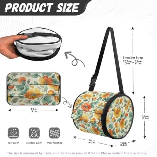 Flower Patterns Outdoor Toilet Paper Holder Reusable Portable for Camping RV Bathroom Decor