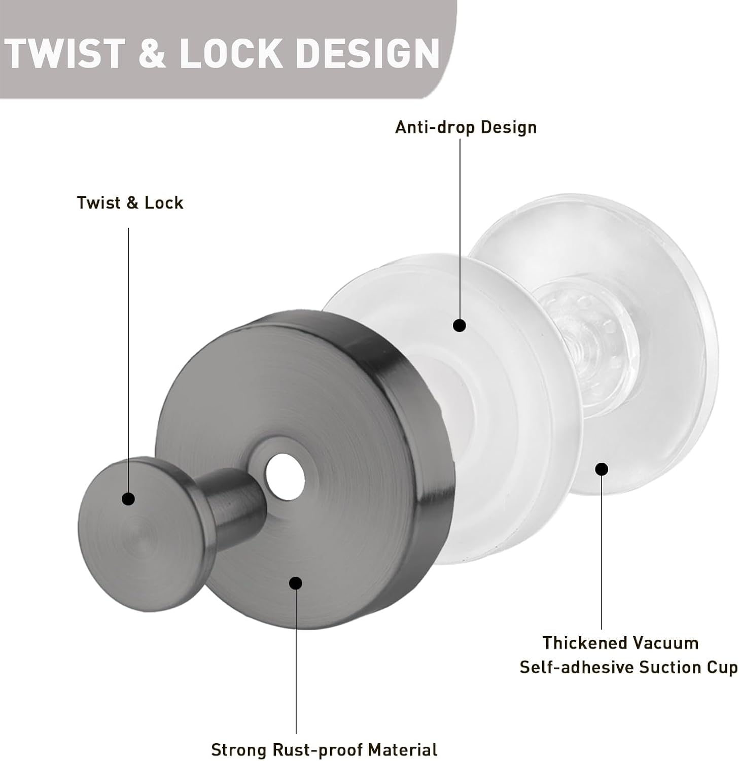 Canareen Suction Cup Hangers for Towels Durable Easy-to-Install Multi-Surface Use