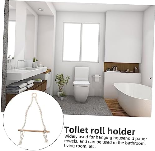 HOMSFOU Bohemian Wall-Mounted Toilet Paper Holder