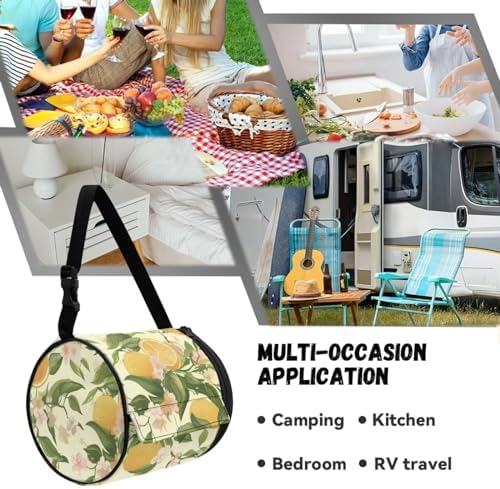 Stylish and Functional Lemon-Print Travel Toilet Paper Holder for Cats and Dogs