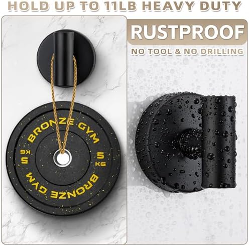 Heavy Duty Suction Cup Shower Hooks for Bathroom - Matte Black 4-Pack with Easy Installation