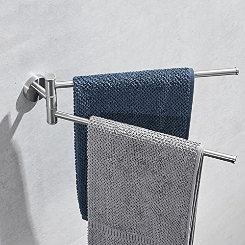 Sturdy Stainless Steel Towel Holder with 180-Degree Rotation