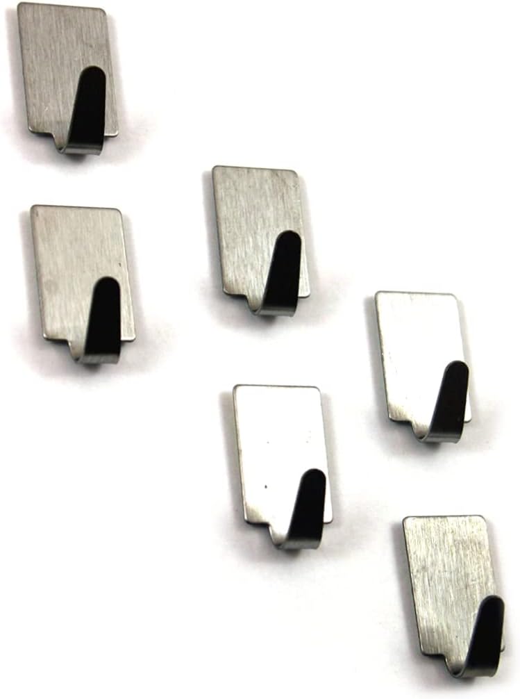 Stainless Steel Towel Hook Set Easy Install 36-Piece for Kitchen and Bathroom