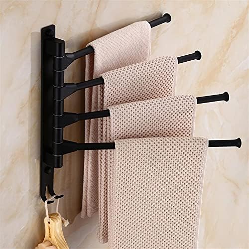 Effortless Black Towel Rail for Bathroom Installation