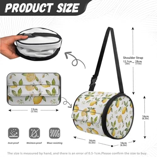 Lemon Print Oxford Fabric Toilet Paper Organizer Bag for Home Bathroom