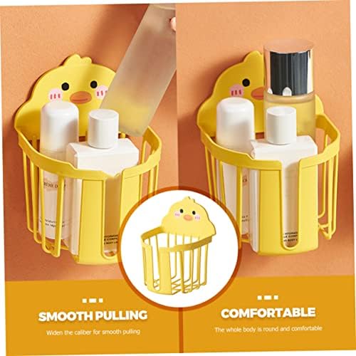 Two-Piece Yellow Paper Towel Holder for Bathroom Storage