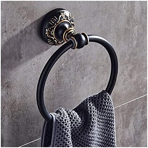 Stylish Aluminum Towel Rail with Round Holder - Durable Space-Saving
