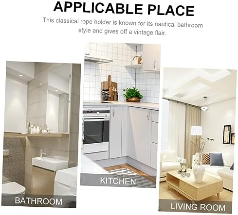 Dont Get Tied Up in the flushed - Jute Rope Towel Holder for Nautical Washrooms